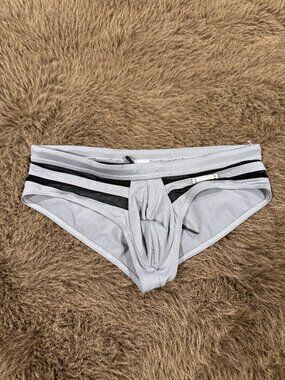 Gregg Homme Men's Swim Brief Size Medium Gray and Black Like New